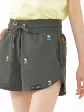 Women’s Disney Pride Collection Rainbow Gray Mickey Mouse Shorts - Size XL